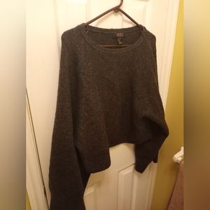 Forever 21 Crop Grey Sweater with Bell Sleeves